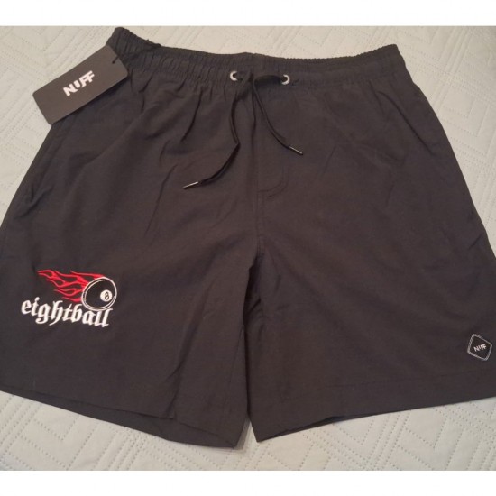 Eightball Ανδρική Βερμούδα (Μαγιό) Μαύρη - Logo