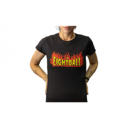 Eightball Girly Black T-shirt - Hellacopters style