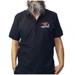 Eightball Μαύρο Μπλουζάκι Polo - Logo