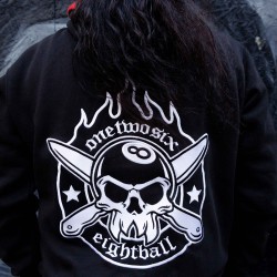 Eightball One Two Six Μαύρη Ζακέτα με Κεντημένα Logo